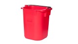 Rubbermaid® Eimer - Plastik, eckig, 5 Liter, rot Wischeimer rot 5 Liter 205 mm 215 mm 220 mm