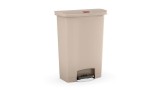 Rubbermaid® Slim Jim® Step-On-Tretabfallbehälter - 90 L, beige Abfallsammler 90 Liter 352,8 mm