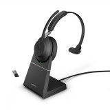 Jabra Headset Evolve2 65 MS Mono+Sta USB-A, schwarz, f. SmartPhone u. PC Headset