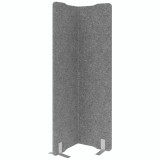 Hammerbacher Trennwand Akustik eckig 100x180 grau Trennwand 100 cm 180 cm grau C