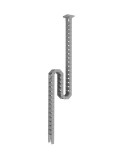 Hammerbacher Kabelführung - vertikal, silber Einfache Selbstmontage Kabelkanal silber