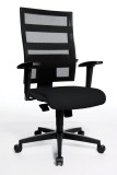 Topstar® Drehstuhl X-Pander - schwarz, Polyamid Fußkreuz, mit Armlehnen Drehstuhl schwarz