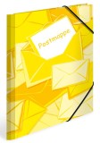 Herma Gummizugmappe Postmappe - A4, gelb, Karton Sammelmappe Umschläge gelb A4 Eckspanngummi 210 mm