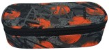DONAU Schüleretui Motiv orange/schwarz - oval klein, 21 x 5,5 x 10,5 cm, 1 Fach, ungefüllt 21 cm