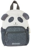 Schneiders Kinderrucksack Kids Mini - Panda, 18,5 x 27 x 11 cm, 6 Liter, dark grey Kinderrucksack