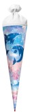 Roth Schultüte Delfine - rund, blau/weiß, 70 cm Rot(h)-Spitze (100% fester) Schultüte Mädchen