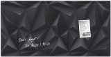 SIGEL Glas-Magnettafel Artverum - 3D-Optik Black Diamond Magnettafel schwarz 91 cm 46 cm 1,5 cm