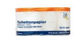 Brilliant Toilettenpapier Premium - 3-lagig, 8 Rollen à 250 Blatt, hochweiß Toilettenpapier Blumen
