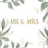 Paper+Design Lunchserviette Mr. & Mrs. - 33 x 33 cm, geprägt, 20 Stück Servietten Hochzeit 3-lagig