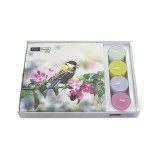 Paper+Design Kombibox Servietten mit Teelicht Frühjahr - 33 x 33 cm, 20 Stück, 4 Teelichter Flora