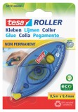 tesa® Kleberoller Einweg - non permanent, 8,5 m x 8,4 mm, blau Blisterverpackung Kleberoller