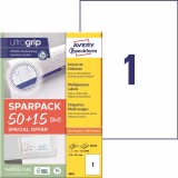 Avery Zweckform® 6603 Universal-Etiketten ultragrip - 210 x 297 mm, weiß, 65 Etiketten, permanent