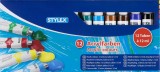 STYLEX® Acrylfarbe - 12 Tuben á 12 ml Acrylfarbe sortiert 12 Tuben á 12 ml
