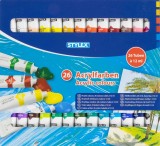STYLEX® Acrylfarbe - 26 Tuben á 12 ml Acrylfarbe sortiert 26 Tuben á 12 ml