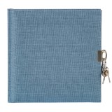 Goldbuch Tagebuch Summertime  - 96 Seiten, 16,5 x 16,5 cm, blau/grau mit Schloss Tagebuch Summertime