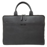 Pride and Soul® Laptoptasche Rate - 15, dunkelgrau, Leder Laptoptasche dunkelgrau Leder