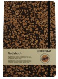 DONAU Notizbuch - A5, liniert, 96 Blatt, Recycling Kaffee-Kork-Stoff Notizbuch Kaffee-Kork A5