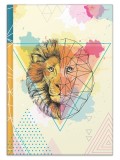 RNK Verlag Notizbuch Lion - A4, Hardcover, 96 Blatt, blanko Kladde Lion A4 blanko 96 Blatt 70 g/qm