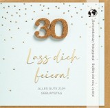 Geburtstagskarte Moments Zahl 30 - inkl. Umschlag Mindestabnahmemenge - 3 Stück Geburtstag 30 Jahre