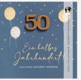 Geburtstagskarte Moments Zahl 50 - inkl. Umschlag Mindestabnahmemenge - 3 Stück Geburtstag 50 Jahre