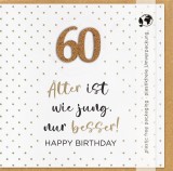 Geburtstagskarte Moments Zahl 60 - inkl. Umschlag Mindestabnahmemenge - 3 Stück Geburtstag 60 Jahre