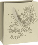 Stewo Geschenktragetasche Hochzeit Anouk - 18 x 21 x 8 cm, Zuckerrohrpapier Geschenktragetasche 8 cm