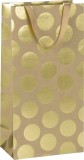 Stewo Flaschentragetasche Yoko natur/gold - 18 x 36 x 10,5 cm, 2 fach Flaschentragetasche Yoko 18 cm