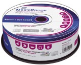 MEDIARANGE CD-R Rohlinge - 700MB/80Min, 52-fach/Spindel, bedruckbar, Packung mit 25 Stück CD-R