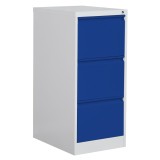 PHÖNIX SAFE Hängeregistraturenschrank, 3 Laden, einbahnig, Stahl, grau/blau einbahnig grau/blau