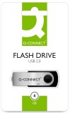 Q-CONNECT USB Stick 2.0 high speed, 4GB USB Stick 4 GB USB 2.0 silber/schwarz