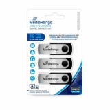 MEDIARANGE USB Stick 2.0 high speed inkl. URA, 16GB, 3 Stück USB Stick 16 GB USB 2.0 13-17 MB/s