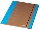 DONAU Gummizugmappe Life, A4, Karton, neonblau Sammelmappe neonblau A4 Gummizug und 3 Klappen 253 mm