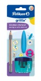 PELIKAN Schreibset  griffix® - 3-tlg., blau, Blister Schreiblern-Starterset Bleistiftset grau B