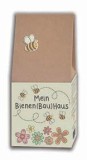 WUNDERLE Bienen(Bau)Haus Set - 10 x 24 x 6 cm Bienenhotel beschichtete Pappe