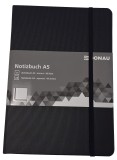 DONAU Notizbuch, A5, 80g/m², 96 Blatt, Hardcover, kariert Notizbuch A5 kariert Hardcover Gummiband