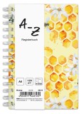 RNK Notizbuch Honey - A6, liniert, 48 Blatt, Register A-Z A-Z Kladde Honey A6 liniert 48 Blatt