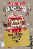 Geldscheinkarte - Weihnachtswünsche Grußkarten Weihnachten 1 Stück inkl. Umschlag