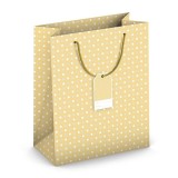 Weihnachts-Geschenktragetasche Goldmuster, 33x26,7x13,7cm Geschenktragetasche Goldmuster 267 mm