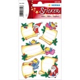 HERMA 3959 Sticker DECOR Weihnachtsbriefe, beglimmert Weihnachtsetiketten Weihnachtspost mehrfarbig