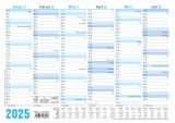 HÄFFT Tafelkalender quer - A4, 6 Monate / 1 Seite, Karton nachhaltig & klimaneutral Tafelkalender