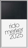 RIDO Tagesblock merker® - 1 Tag / 1 Seite, 10,8 x 20,1 cm, schwarz Tischkalender 2025 10,8 cm