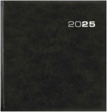 ZETTLER Buchkalender 786 - 1 Woche / 2 Seiten, 21 x 21 cm, schwarz Buchkalender 2025 21 cm 21 cm