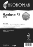 CHRONOPLAN Ersatzkalendarium Monatsplan - A5, 1 Monat / 1 Seite Saisonartikel Monatsplan 2025 A5