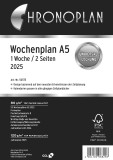 CHRONOPLAN Ersatzkalendarium Wochenplan - A5, 1 Woche / 2 Seiten Saisonartikel Wochenplan 2025 A5