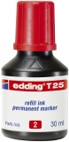 EDDING T 25 Nachfülltinte - für Permanentmarker, 30 ml, rot Nachfülltinte rot 30 ml