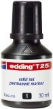 EDDING T 25 Nachfülltinte - für Permanentmarker, 30 ml, schwarz Nachfülltinte schwarz 30 ml