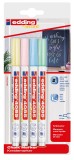 EDDING 4085 Kreidemarker - 1 - 2 mm, 4er Bister, pastell sortiert Kreidemarker 1 - 2 mm Rundspitze