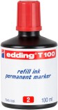 EDDING T 100 Nachfülltinte - 100 ml, rot Nachfülltinte rot 100 ml